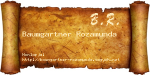 Baumgartner Rozamunda névjegykártya